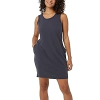 32 Degrees Womens Sleeveless Relaxed Fit Pullover Dress,Columbia Navy,Large