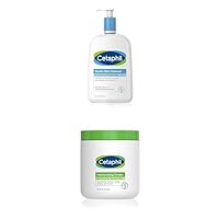 Cetaphil Face Wash, Hydrating Gentle Skin Cleanser for Dry to Normal Sensitive Skin, Fragrance Free 20 Oz Body Moisturizer, Hydrating Moisturizing Cream for Dry to Very Dry Skin 20 Oz