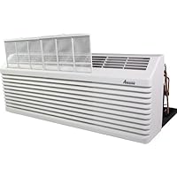 J-Series PTAC Model PTC123J50AXXX- 12000 BTU 5 Kw Wall Mounted Air Conditioner and Heater Combo for Hotel, Motel, Apartment, Sunroom, and Garage. PHWT-A200, WS900QW, & SGK01B.