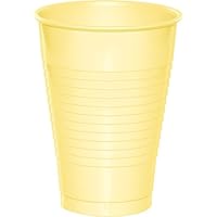 Light Yellow 12 oz Plastic Cups, 20Count