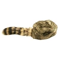 Child Faux Fur Hat with Real Raccoon Tail, Small Kids Children Size, Cap