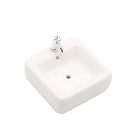 Square House Bathroom Sink 1:12 Ceramic lavage Miniature Bathroom Bathroom Model Accessory for Doll House