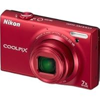 Nikon COOLPIX S6100 16 MP Digital Camera with 7x NIKKOR Wide-Angle Optical Zoom Lens and 3-Inch Touch-Panel LCD (Red)