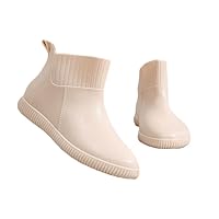 Women's Short Rain Boots Waterproof Lightweight Garden Shoes Comfortable Rain Shoes