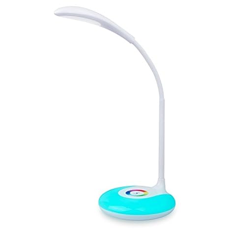Etekcity LED Desk Lamp with USB Charging Port, Eye-caring Table Lamp with 3 Brightness Levels, Touch Control, Adjustable Gooseneck, Color Night Light for Office and Bedroom, Gift for Kids and Families