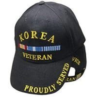 Korea Korean War Veteran Proudly Served Embroidered Hat Black Hat Cap EE 0508 for Home, Official Party, All Weather Indoors Outdoors