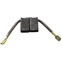 Specialty Carbon Brushes ca-17-15191 for DeWalt Saw DW717-0.25x0.49x0.85'' - With Automatic Stop, Spring, Cable and Connector - Replaces original parts 381028-02