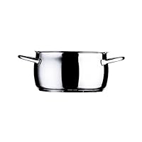 Mepra 1950 24 cm Casserole – Stainless Steel Cookware, Dishwasher Safe Pans/Pots, Silver