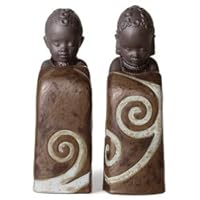 Lladro Pulse of Africa Porcelain Salt and Pepper Shakers