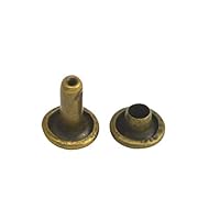 Bronze Double Cap Leather Rivets Tubular Metal Studs Cap 9mm and Post 10mm Pack of 200 Sets
