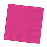 Club Pack of 500 Hot Magenta Pink Premium 3-Ply Disposable Beverage Napkins 5