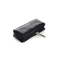 Shave Ready DOVO Zippered Leather Case For Safety Razors, Black