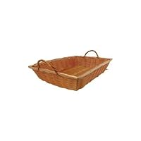Winco PWBN-16B 16-Inch by 11-Inch by 3-Inch Rectangular Woven Basket with Handles, SET OF 12