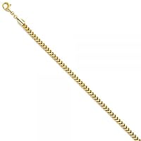 14K Gold 4.4mm Hollow Franco Chain - Length: 22