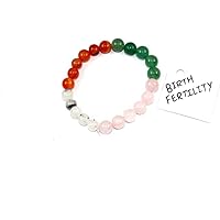 Jet New Authentic Combination Crystal Beads Bracelet Healing Balancing Chakra Healthy Resolving Stress Relief (Birth, Fertility & Pregnancy)