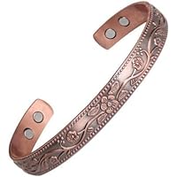 Pure Copper Flower design Bracelet Kada adjustable for men and Women