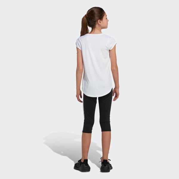 adidas Girls' Short Sleeve Scoop Neck Tee T-Shirt