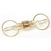 Crystal Wand - Meditation Healing Tool - Small Sky Vajra with Magnets & Gold-Fill Wire - Child-Size 5 1/2