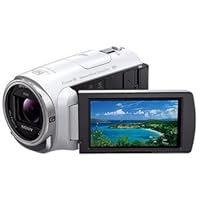 Sony HD Video Camera Handycam HDR-PJ670 White Optical 30 Times HDR-PJ670-W [International Version, No Warranty]