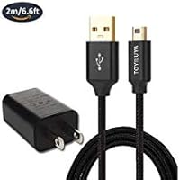 TOYILUYA Fast Charger Cable Flexible Braided for Nintendo 3DS / 3DS XL/DSi/DSi XL/New 2DS XL + AC Adapter + Stylus + EVA Case Replacement Kit (Black)
