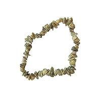 Beautiful Vesuvianite Chips Bracelet for Making Jewelry Balancing Positive Energy Harmony Luck Yoga Meditation Reiki Unique Genuine Authentic