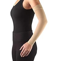 Ames Walker AW Style 702 Lymphedema Armsleeve w/SoftTop - 15-20 mmHg Natural Medium - Manage Edema Swelling Post Mastectomy Conditions - Comfortable Fabric