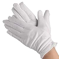 Microfiber Gloves Scratches Fingerprints (White) Protection for Jewelry Collectibles Lenses Coin Silver Archival Costume Inspection