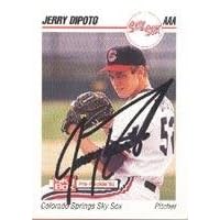 Jerry DiPoto Colorado Springs Sky Sox - Indians Affiliate 1992 Skybox Pre-Rookie Autographed Card - Minor League Card. This item comes with a certificate of authenticity from Autograph-Sports.