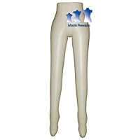 Inflatable Mannequin, Female Leg Form, Ivory