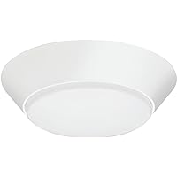 Lithonia Lighting Contractor Select 13 inch Round LED Flush Thin Ceiling Light Mount White 3000K Dimmable (FMML 13 830), 13in Non-Wet Listed