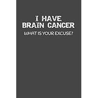 I Have Brain Cancer What Is Your Excuse?: 120 Page Blank Lined Notebook Journal for Cancer Fighters