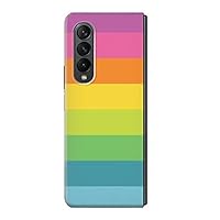 R2363 Rainbow Pattern Case Cover for Samsung Galaxy Z Fold 3 5G