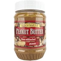 Trader Joe's Crunchy Unsalted Peanut Butter 1 lb (Pack of 2)