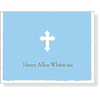 Blue Christening Note Cards - 10 Cards/Envelopes