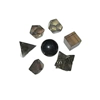 Jet Beautiful Smokey Quartz 7 Stones Sacred Geometry Sets Gemstone Platonic Solid Merkaba Star Attractive, Healing Chakra Balancing Free Booklet Crystal Therapy