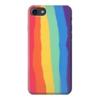 R3799 Cute Vertical Watercolor Rainbow Case Cover for iPhone 7, iPhone 8, iPhone SE (2020)