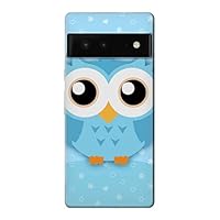 R3029 Cute Blue Owl Case Cover for Google Pixel 6