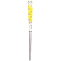 Aoba 315940 Chopsticks Dishwasher Clear Border, Yellow, 9.1 inches (23 cm), Made in Japan
