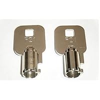 F21 Craftsman Gladiator GarageWorks Toolbox Lock Keys - 2 Engraved Steel Keys Brass
