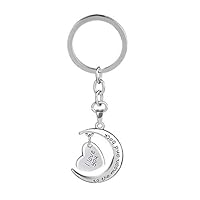 Couples birthday anniversary gift keychain I love you to the moon and back