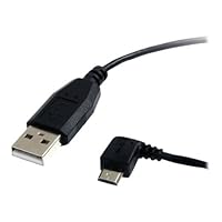 StarTech.com Micro USB Cable - A to Left Angle Micro B - USB cable - 4 pin USB Type A (M) - 5 pin