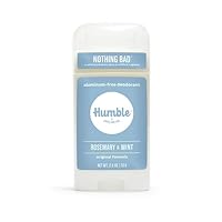 HUMBLE BRANDS Original Formula Aluminum-free Deodorant. Long Lasting Odor Control with Baking Soda and Essential Oils, Rosemary Mint, Pack of 1