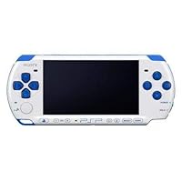 Sony PSP Slim and Lite 3000 Series Handheld Gaming Console with 2 Batteries and Memory Card (White/Blue) (Renewed)