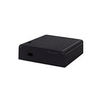 Silverstone Tek Aluminum NUC Case with Top Cover Heat-Pipe, 1x HDMI Port and 2X Display Ports - Black PT14B-H1D2