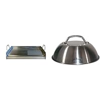 LITTLE GRIDDLE griddle-Q GQ230 100% Stainless Steel Professional Quality Griddle with Even Heat Cross Bracing and Removable Handles + Jim Beam JB0181 9