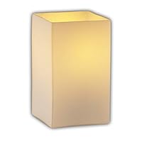 FAB-8791-15-CREM-DBRZ-LED1-700 Textile-Sabre 1-Light Wall Sconce-Square with Flat Rim Shade-Cream-LED, Dark Bronze
