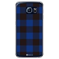 Second Skin Buffalo Check Blue (Clear) Design by Moisture/for Galaxy S6 SC-05G/docomo DSC05G-PCCL-277-Y311