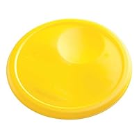 Commercial Products Round Food Storage Container Lid, Yellow, Compatible with 6-8 Quart Bins, Pack of 12