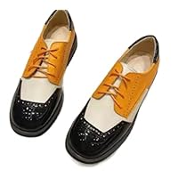 Women's Casual Patent Leather lace up British Style Platform Brogues