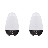 Essential Oil Diffuser, Cool Mist Humidifier and Aromatherapy Diffuser, FSA HSA Eligible with 500ML Tank for Large Rooms, Adjustable Timer, Mist Mode and 7 LED Light Colors, (Pack of 2)